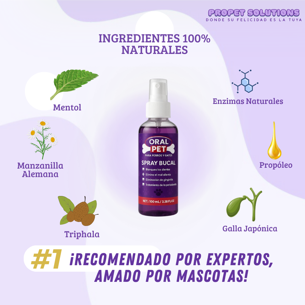 Oral Pet Spray Bucal Limpiador Mascotas